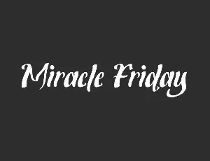 MiracleFridayDemo font