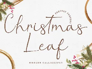 Christmas Leaf - Personal Use font