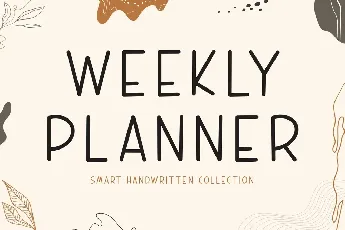 WEEKLY PLANNER font