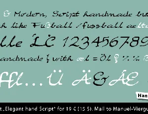 Elegant hand Script font