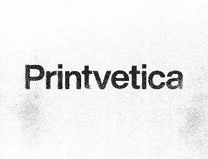 Printvetica font