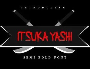 ITSUKA YASHI Display font