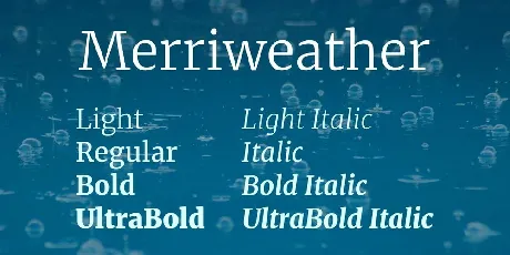 Merriweather Serif Family font