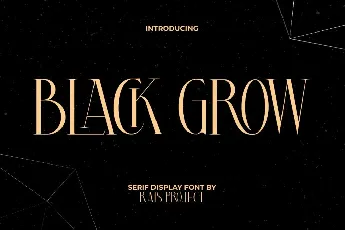 Black Grow Demo font