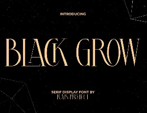 Black Grow Demo font