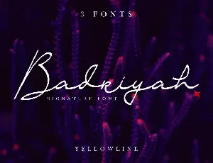 Badriyah Handwritten Script font