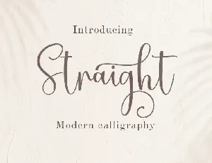 Straight font