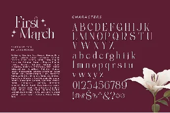 First March font