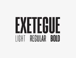 Exetegue Family font