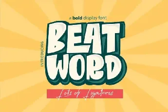 Beat Word Display font