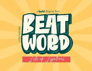 Beat Word Display font