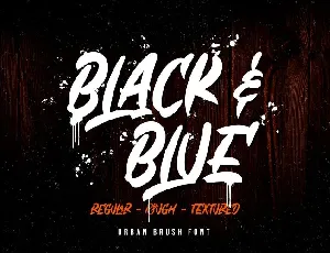 Black & Blue Brush font