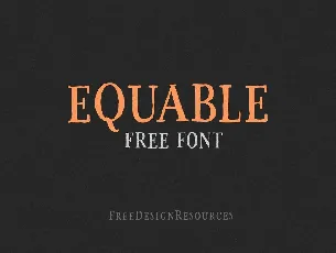 Equable Free Retro font