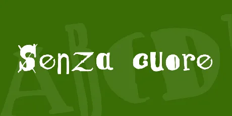 Senza cuore font