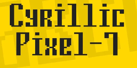 Cyrillic Pixel-7 font