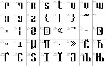 Cyrillic Pixel-7 font