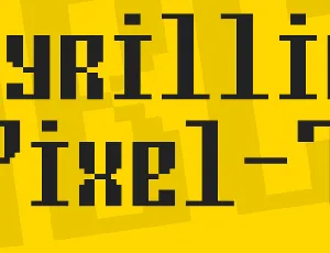 Cyrillic Pixel-7 font