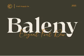 Baleny Elegant font