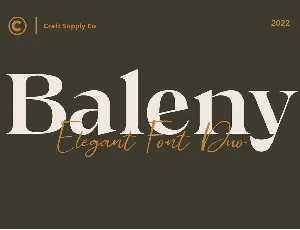 Baleny Elegant font