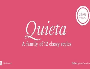 Quieta Serif Family font