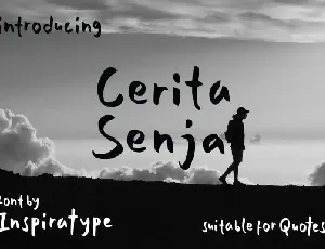 Cerita Senja – Quotes font