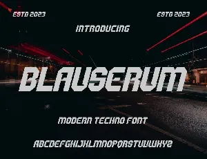 Blauserum font