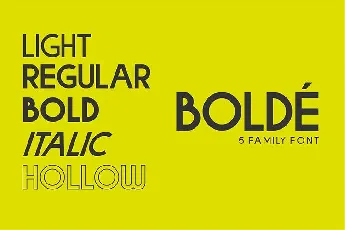 Bolde Sans Typeface font