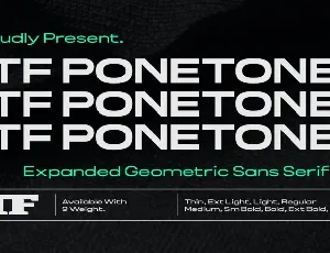 TF Ponetone Expanded font