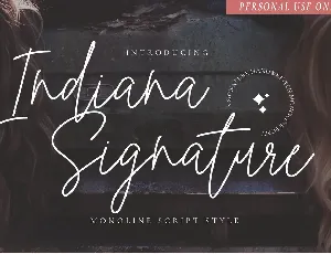 Indiana Signature font