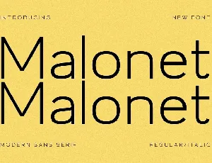 Malonet font