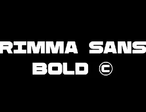 Rimma Bold Sans Serif font