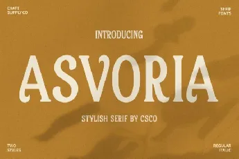 Asvoria font