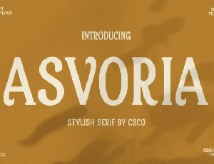 Asvoria font