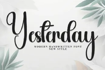 Yesterday Calligraphy font