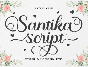 Santika Script font