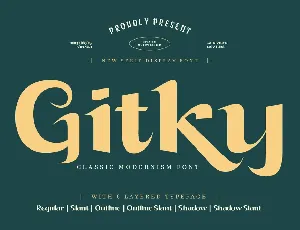 Gitky Trial font