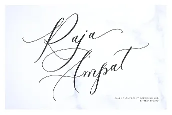 Raja Ampat Calligraphy font