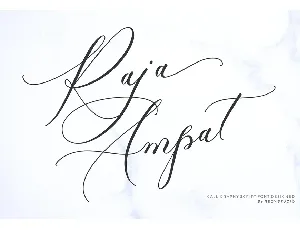 Raja Ampat Calligraphy font