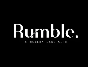 Rubmble font