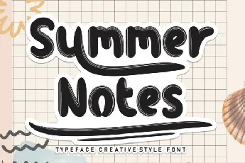 Summer Notes Display font