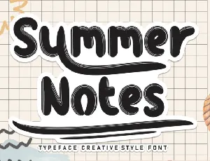 Summer Notes Display font