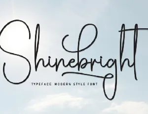 Shinebright Script font