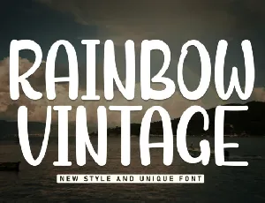 Rainbow Vintage Display font