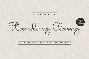 Standing Classy font