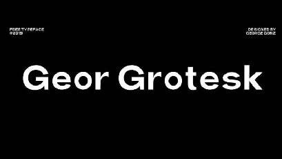 Geor Grotesk font