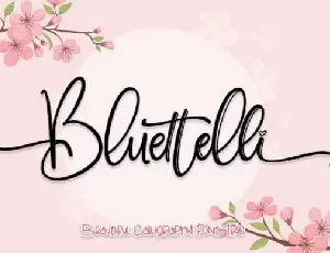 Bluettelli Calligraphy font