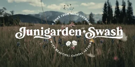 Junigarden Swash font