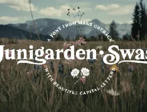 Junigarden Swash font