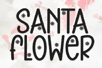 Santa Flower Display font