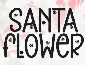 Santa Flower Display font